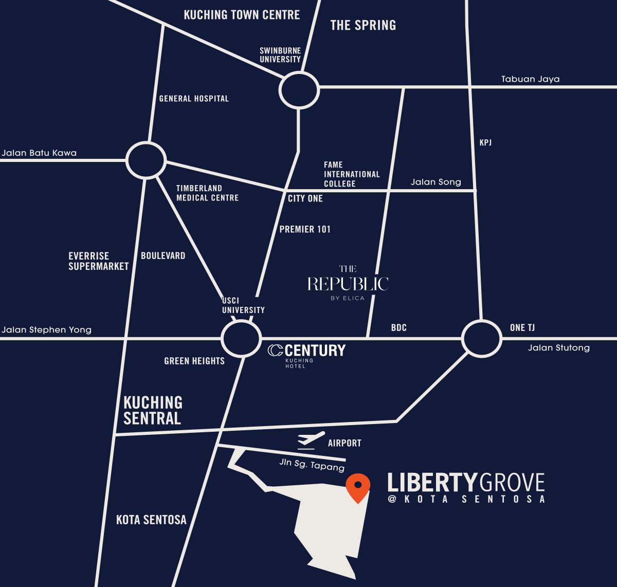 Liberty Grove location map